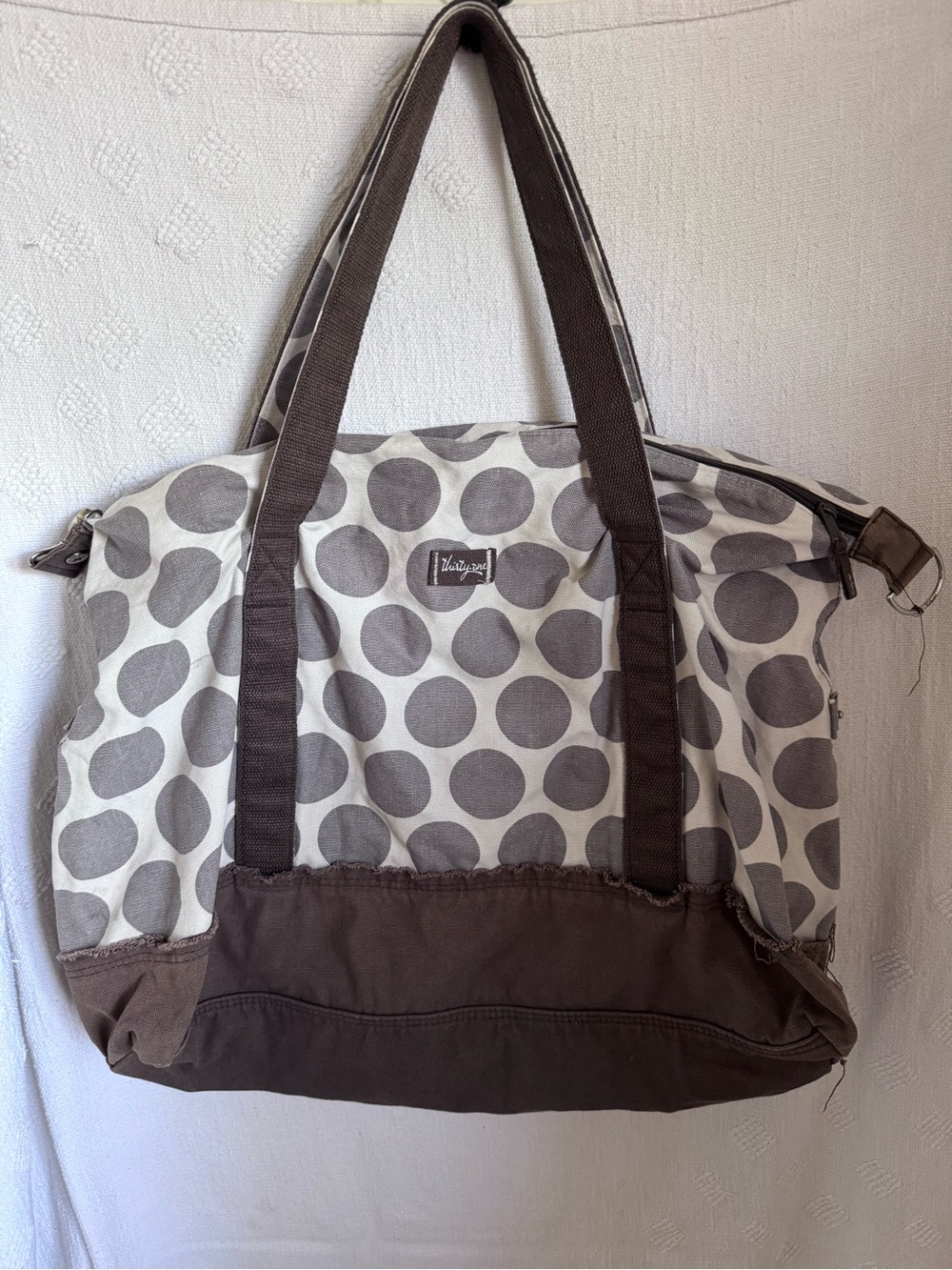 Thirty One Weekender brown gray white
